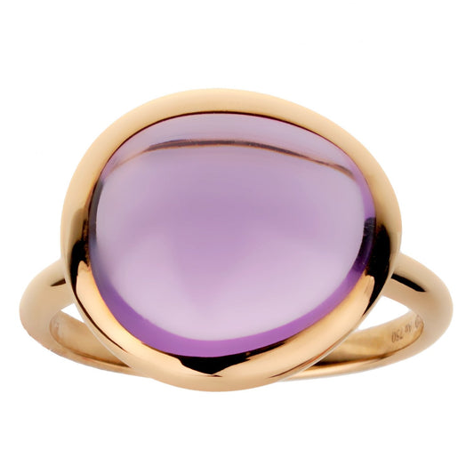 Fred of Paris 7ct Amethyst 18k Rose Gold Cocktail Ring Size 7 1/2