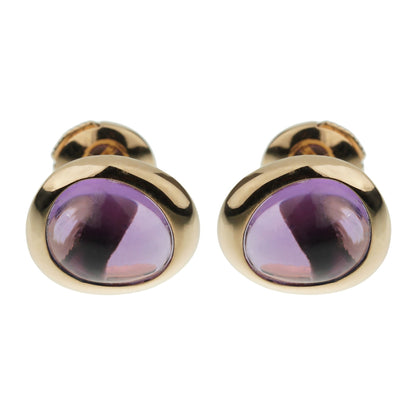 Fred of Paris Amethyst 18k Rose Gold Stud Earrings