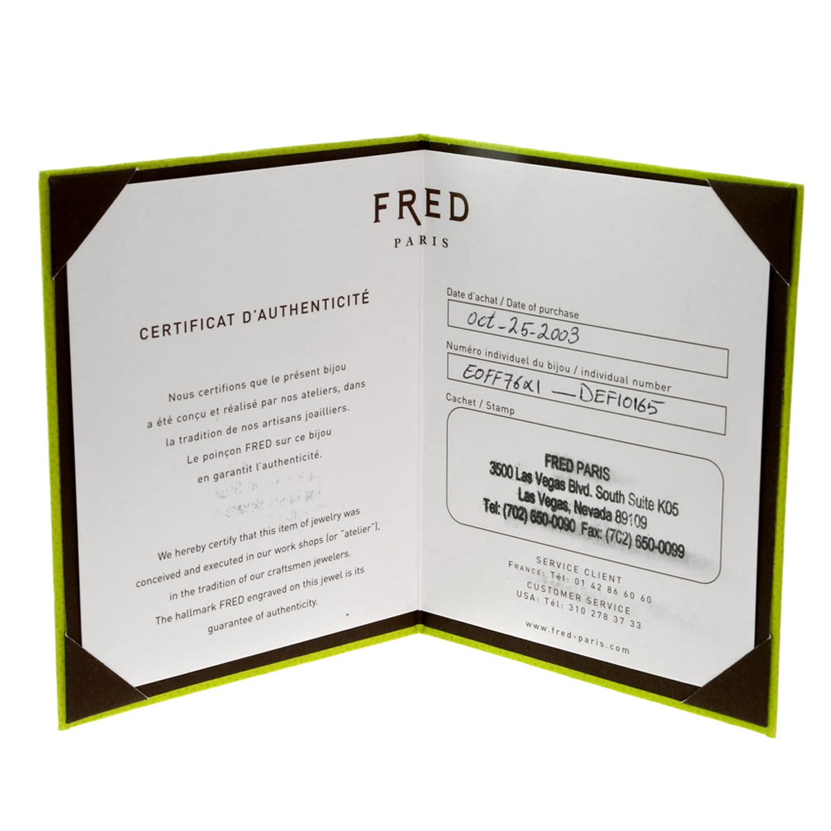 Fred of Paris Diamond White Gold Earrings