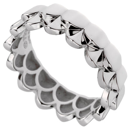 Fred of Paris Double Arc 18k White Gold Band Ring Sz 6 1/2