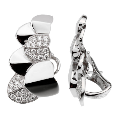 Fred of Paris Double Arc 18k White Gold Diamond Earrings