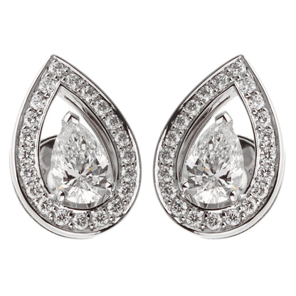 Fred of Paris Lovelight Pear Shaped Diamond Stud Earrings