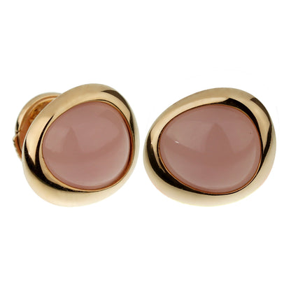 Fred of Paris Pink Quartz 18k Rose Gold Stud Earrings