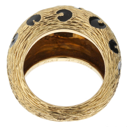 Fred of Paris Vintage Leopard 18k Yellow Gold Cocktail Ring