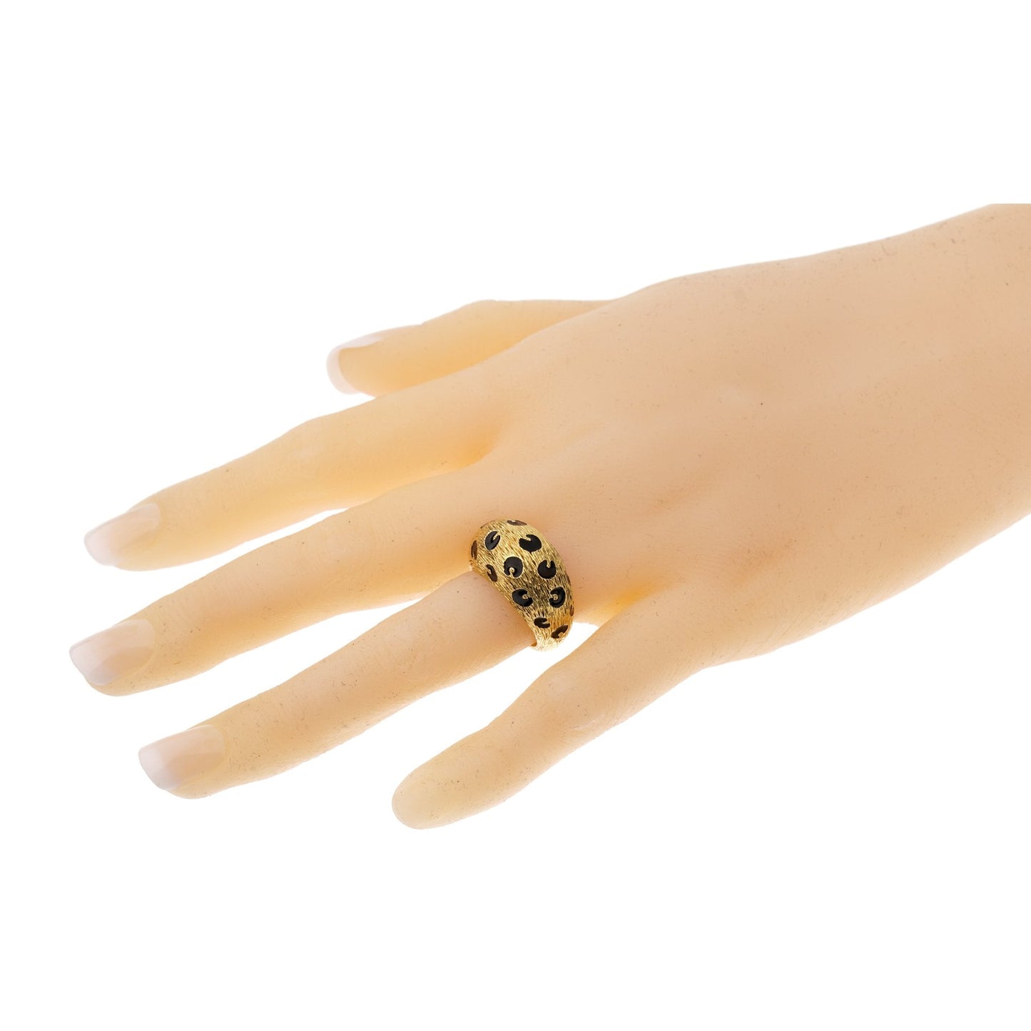 Fred of Paris Vintage Leopard 18k Yellow Gold Cocktail Ring