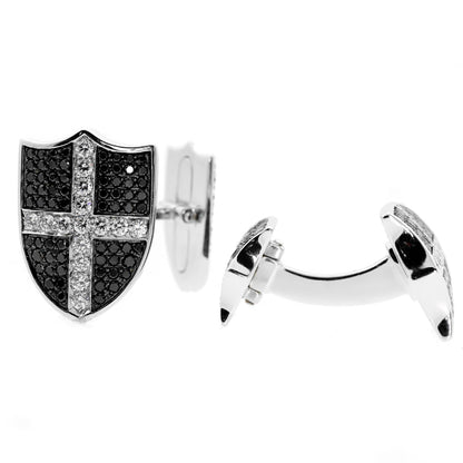 Garrard Diamond Shield White Gold Cufflinks