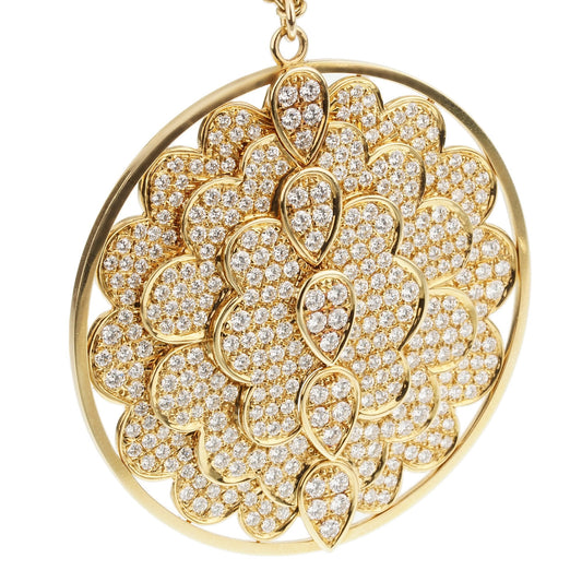 Graff 10.10ct Diamond Pendant Yellow Gold Necklace