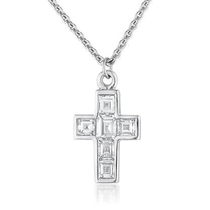 Graff Diamond Cross Platinum Pendant Necklace