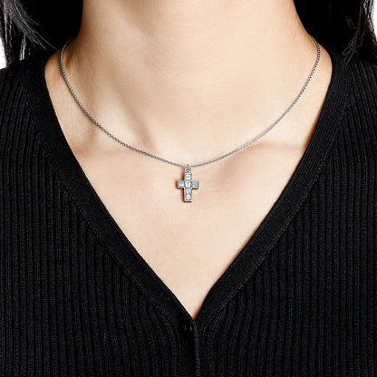 Graff Diamond Cross Platinum Pendant Necklace