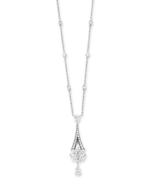 Graff Diamond Pendant White Gold 5.14ct Necklace