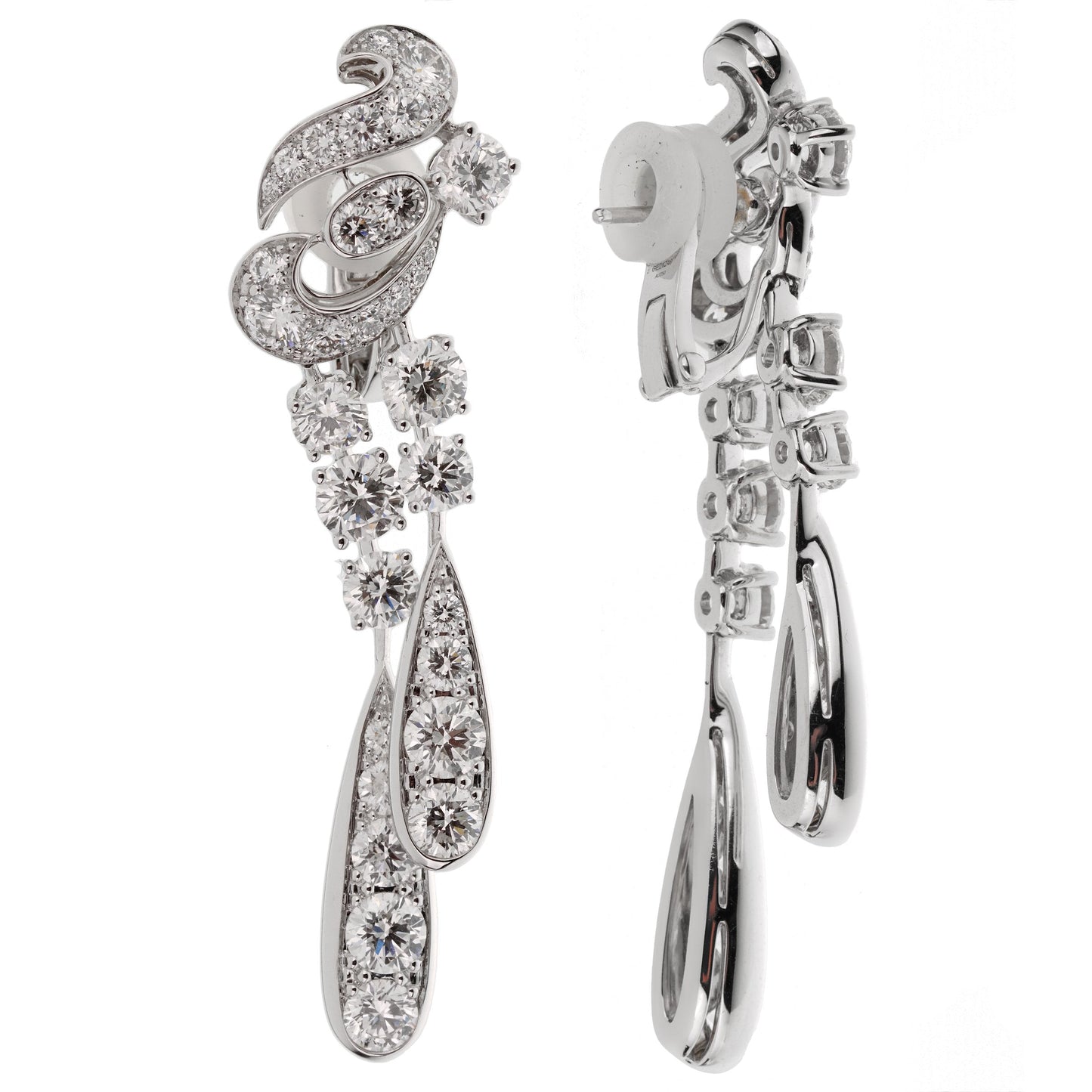 Graff Magnificent Chandelier Diamond Drop White Gold Earrings