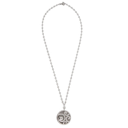 Graff Diamond on Diamond Pendant Drop 18k White Gold Necklace