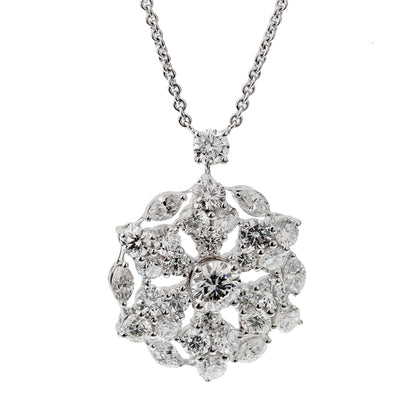 Graff Snowflake 6.67ct Diamond White Gold Necklace