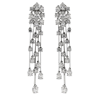 Graff Waterfall Platinum Diamond Earrings