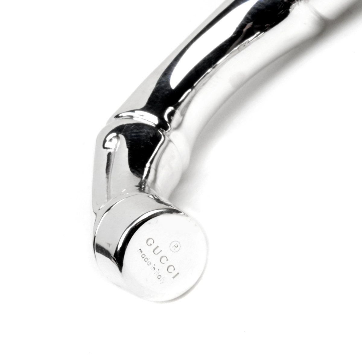 Gucci Bamboo Cuff Silver Bangle