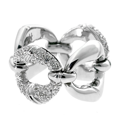 Gucci Bamboo Diamond White Gold Ring