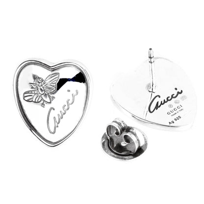 Gucci Butterfly Heart Stud Earrings
