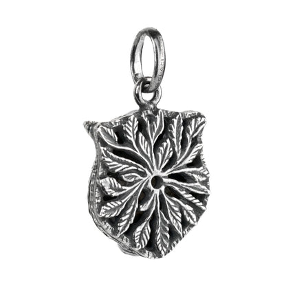 Gucci Cat Burnished Silver Charm Pendant