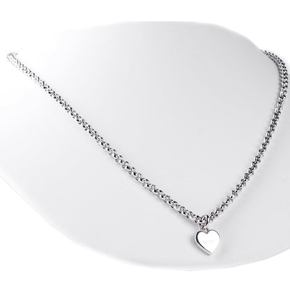 Gucci Chain Link Heart Silver Necklace