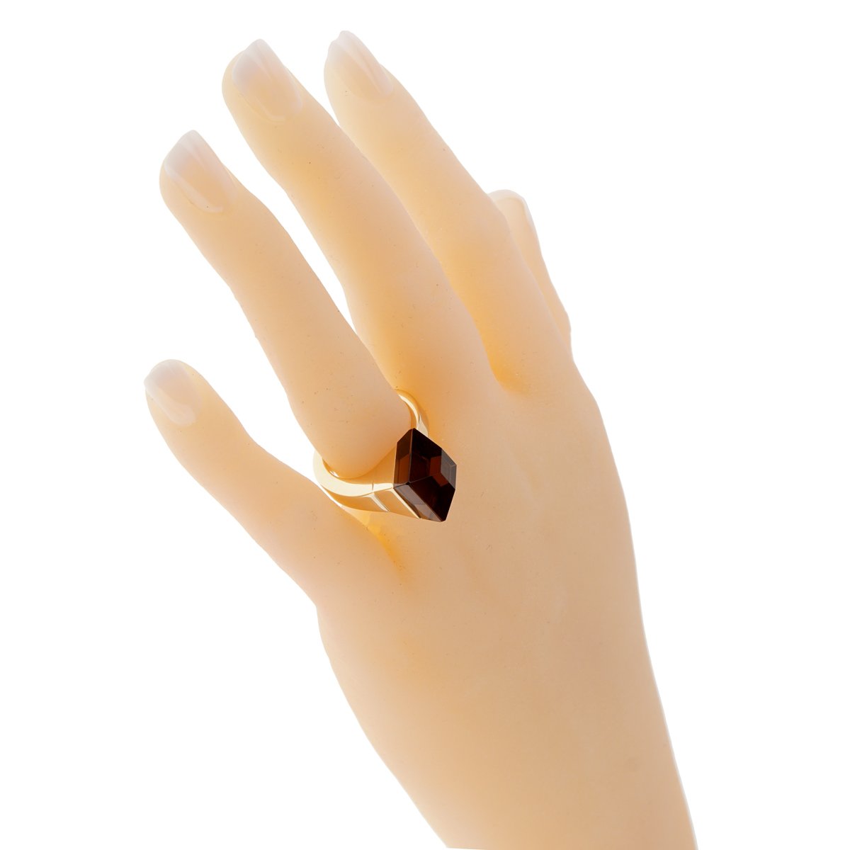 Gucci Chiodo Smokey Quartz Gold Ring