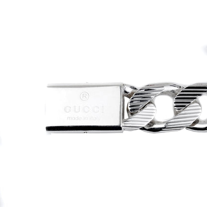 Gucci Cuban Link Chain Silver Bracelet