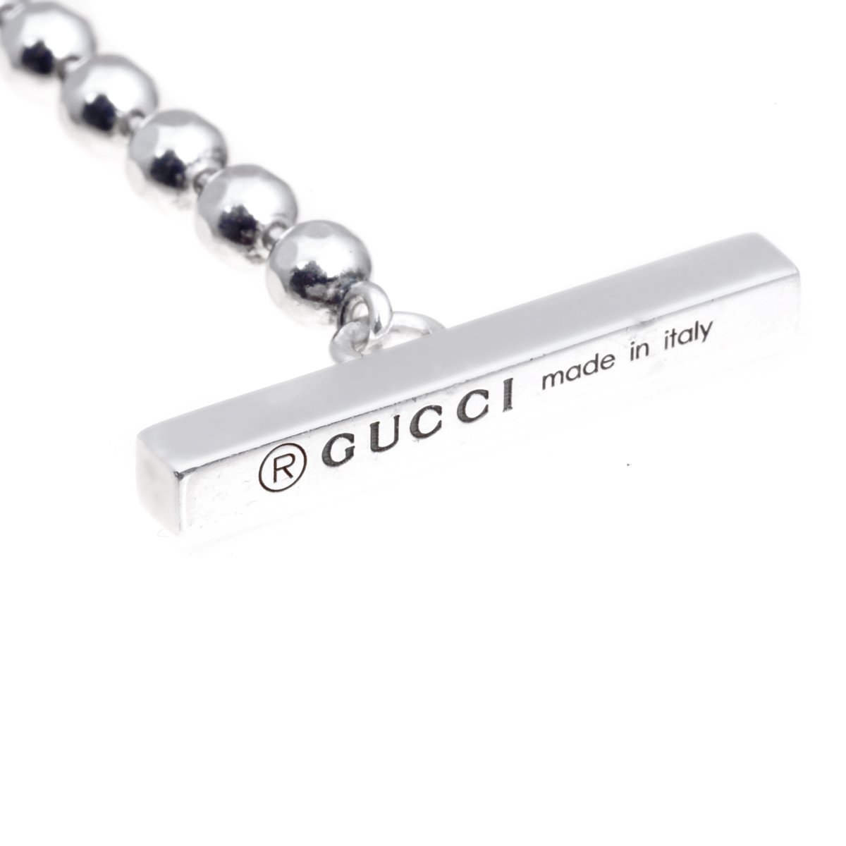 Gucci Cuban Link Toggle Silver Bracelet