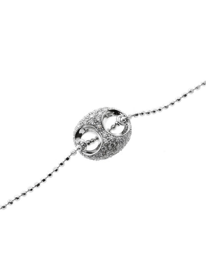 Gucci Diamond Horsebit White Gold Bracelet