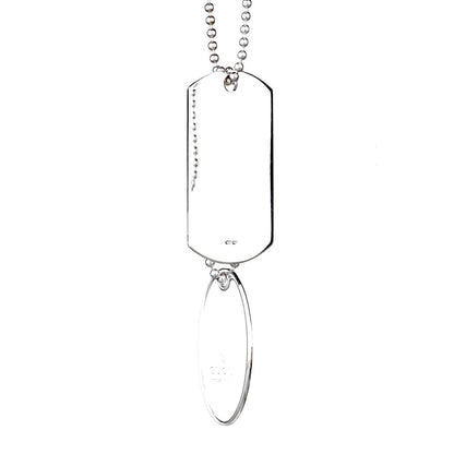Gucci Dog Tag Silver Necklace