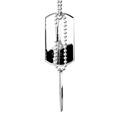 Gucci Dog Tag Silver Necklace