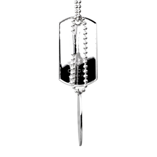 Gucci Dog Tag Silver Necklace