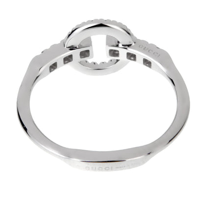 Gucci Double G Diamond White Gold Ring