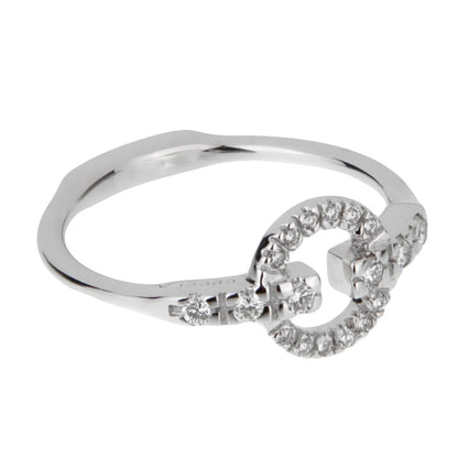 Gucci Double G Diamond White Gold Ring
