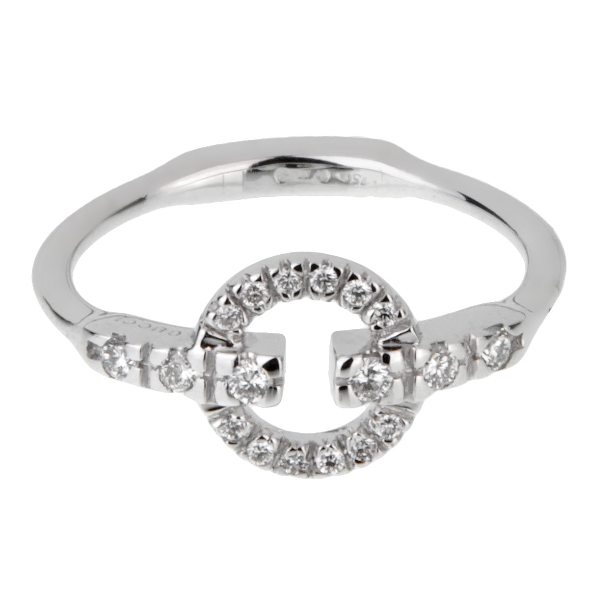 Gucci Double G Diamond White Gold Ring