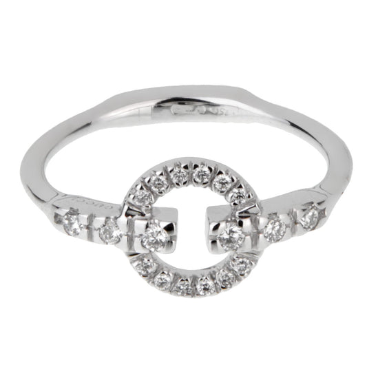 Gucci Double G Diamond White Gold Ring