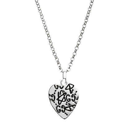 Gucci Ghost Heart Silver Necklace