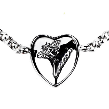 Gucci Heart Butterfly Silver Bracelet