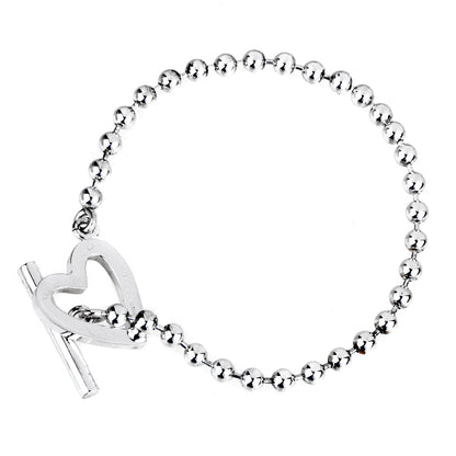 Gucci Heart Toggle Silver Bracelet