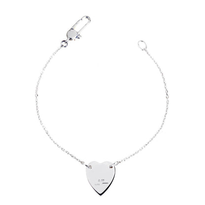 Gucci Heart Trademark Silver Bracelet