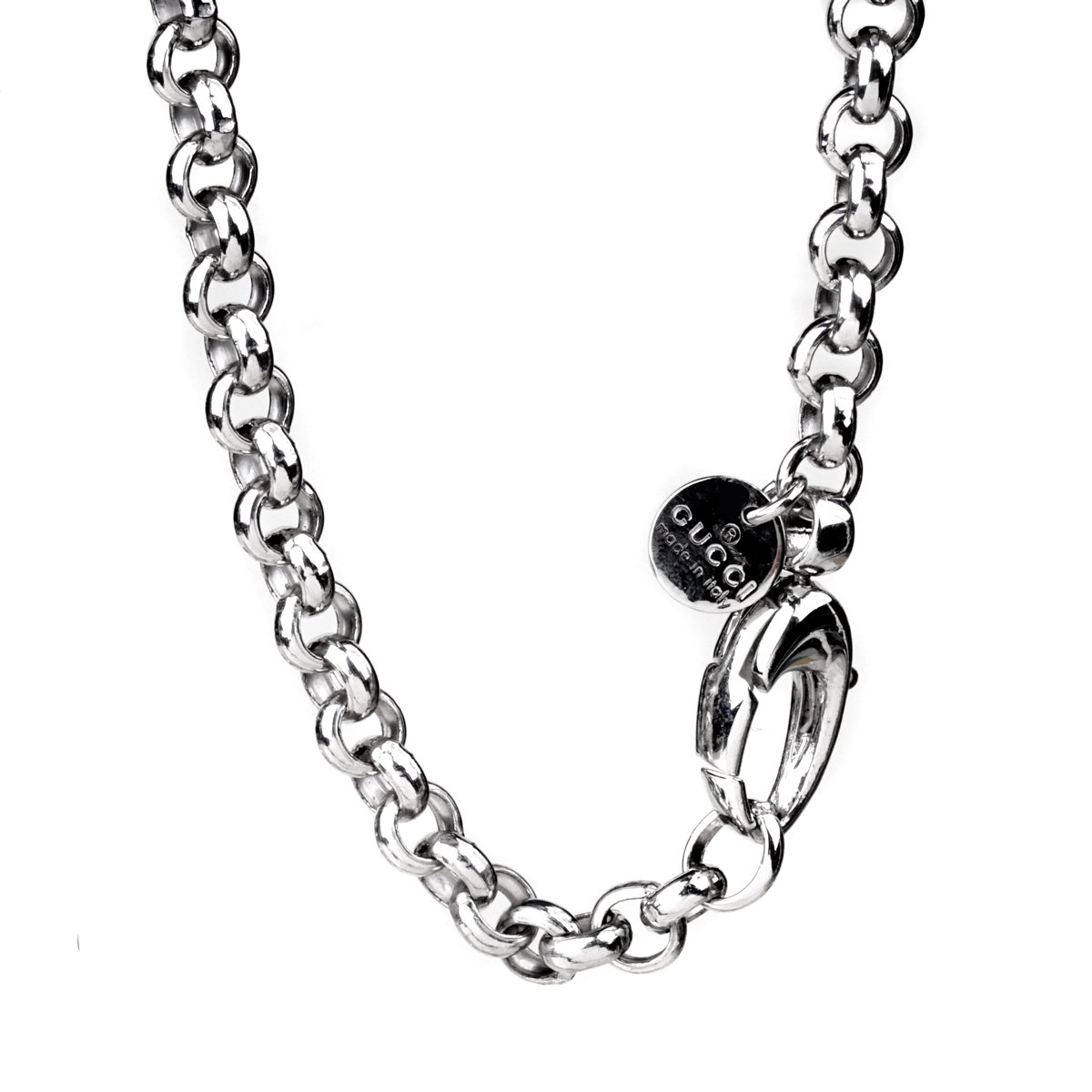 Gucci Horsebit Diamantissima Silver Necklace