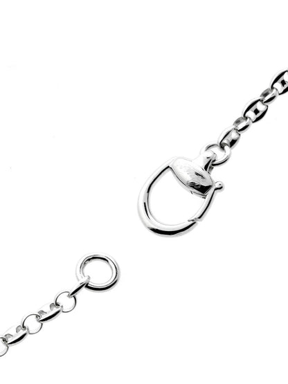 Gucci Horsebit Diamond Necklace in White Gold