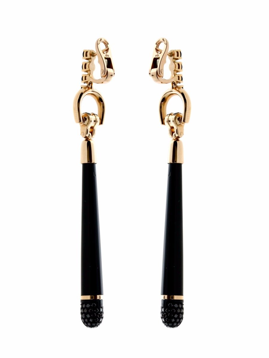 Gucci Horsebit Diamond Rose Gold Earrings