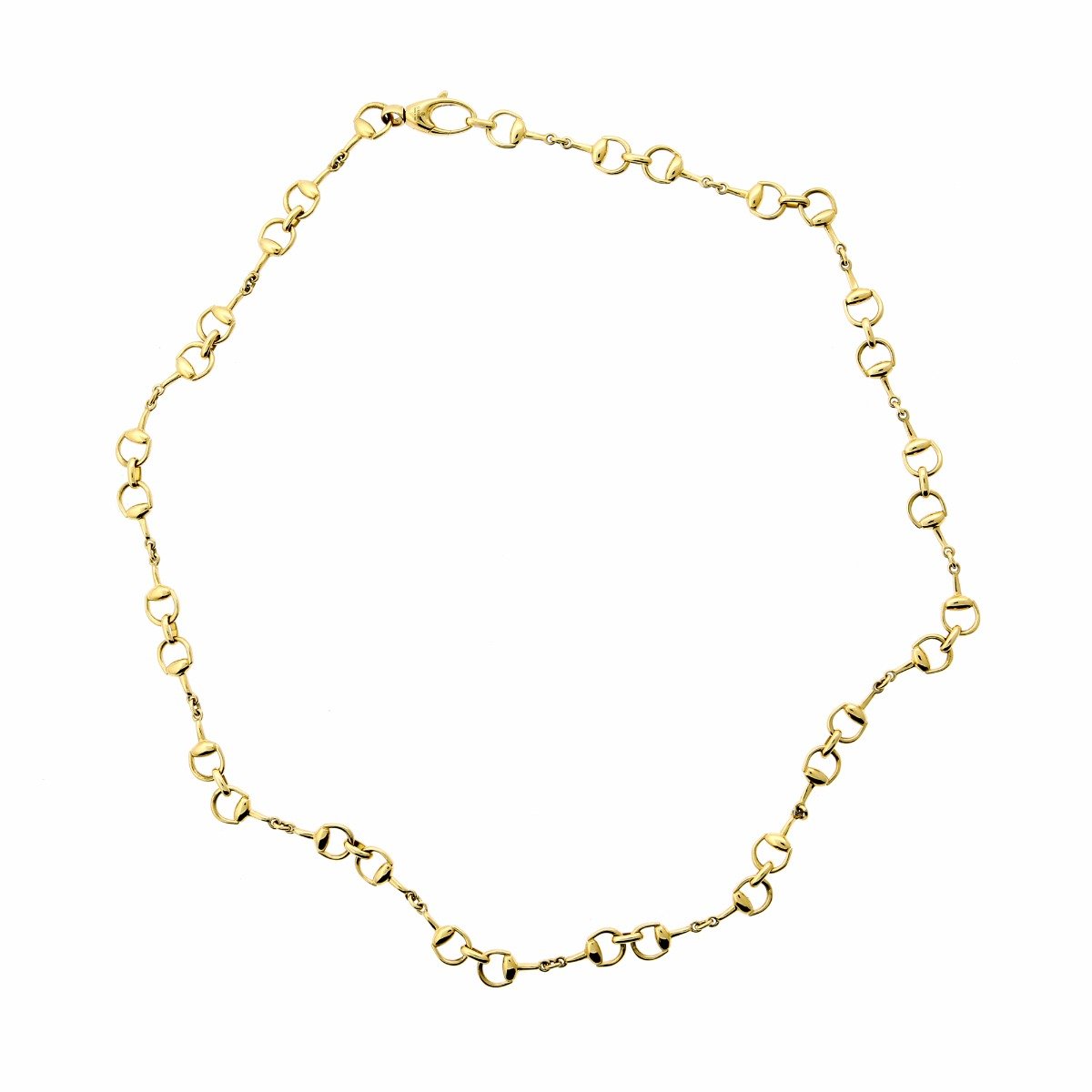 Gucci Horsebit Gold Necklace