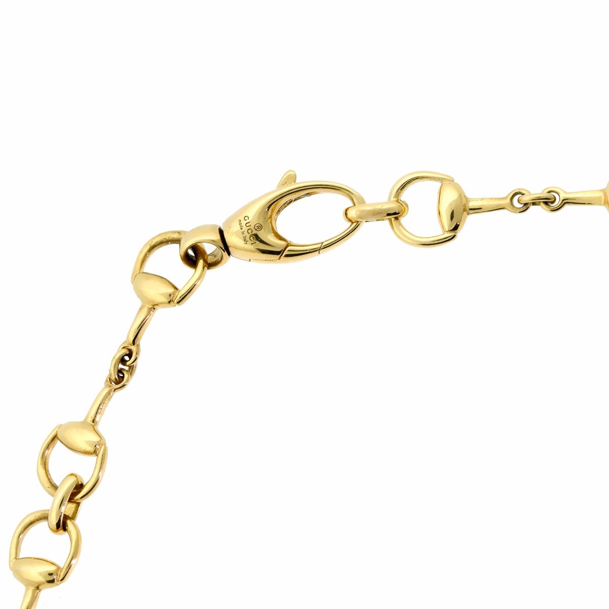 Gucci Horsebit Gold Necklace