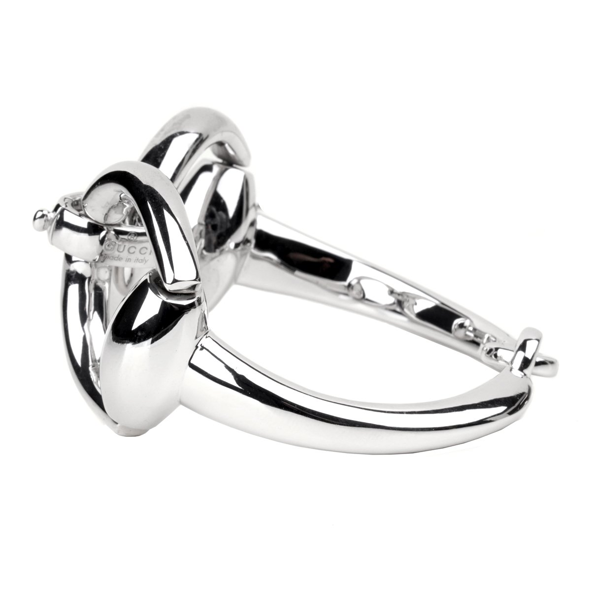 Gucci Horsebit Silver Bangle Bracelet