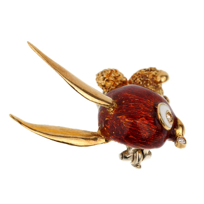 Gucci Vintage 1970s' Whimsical Bunny 18k Yellow Gold Brooch