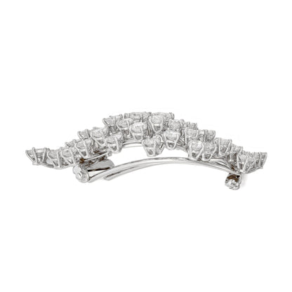 Harry Winston Cluster Vintage Platinum Diamond Brooch Necklace