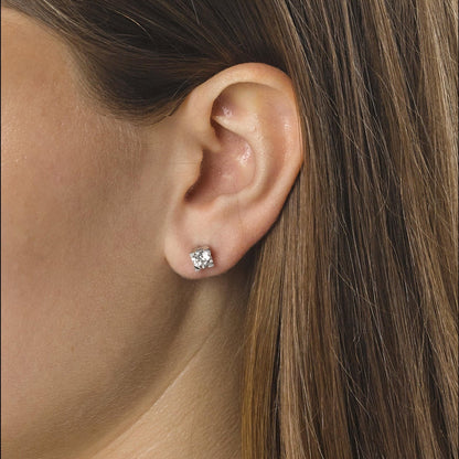 Harry Winston Platinum Diamond Stud Earrings 1.41ct