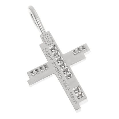 Harry Winston Traffic Platinum Diamond Cross Charm