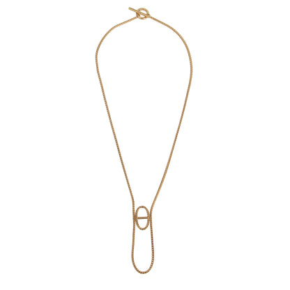 Hermes Chaine d'ancre Danae Pendant 18k Yellow Gold Necklace