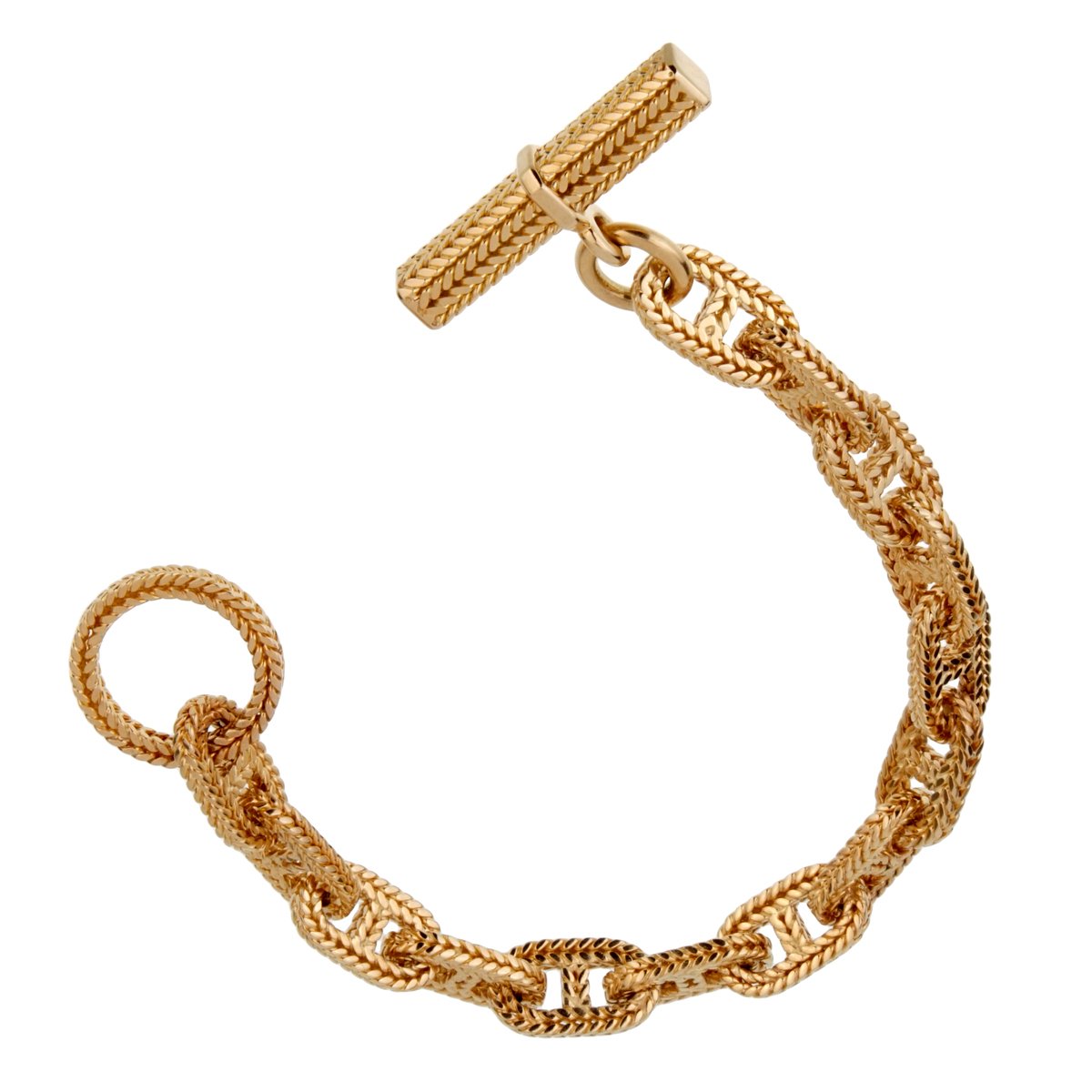 Hermes Chaine D'Ancre Yellow Gold Bracelet